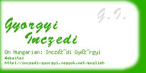 gyorgyi inczedi business card